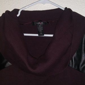 Purple sweater dress